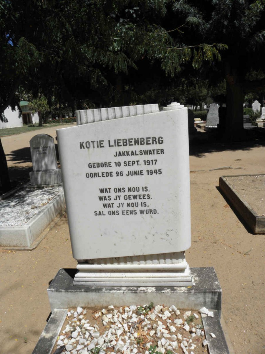 LIEBENBERG Kotie 1917-1945