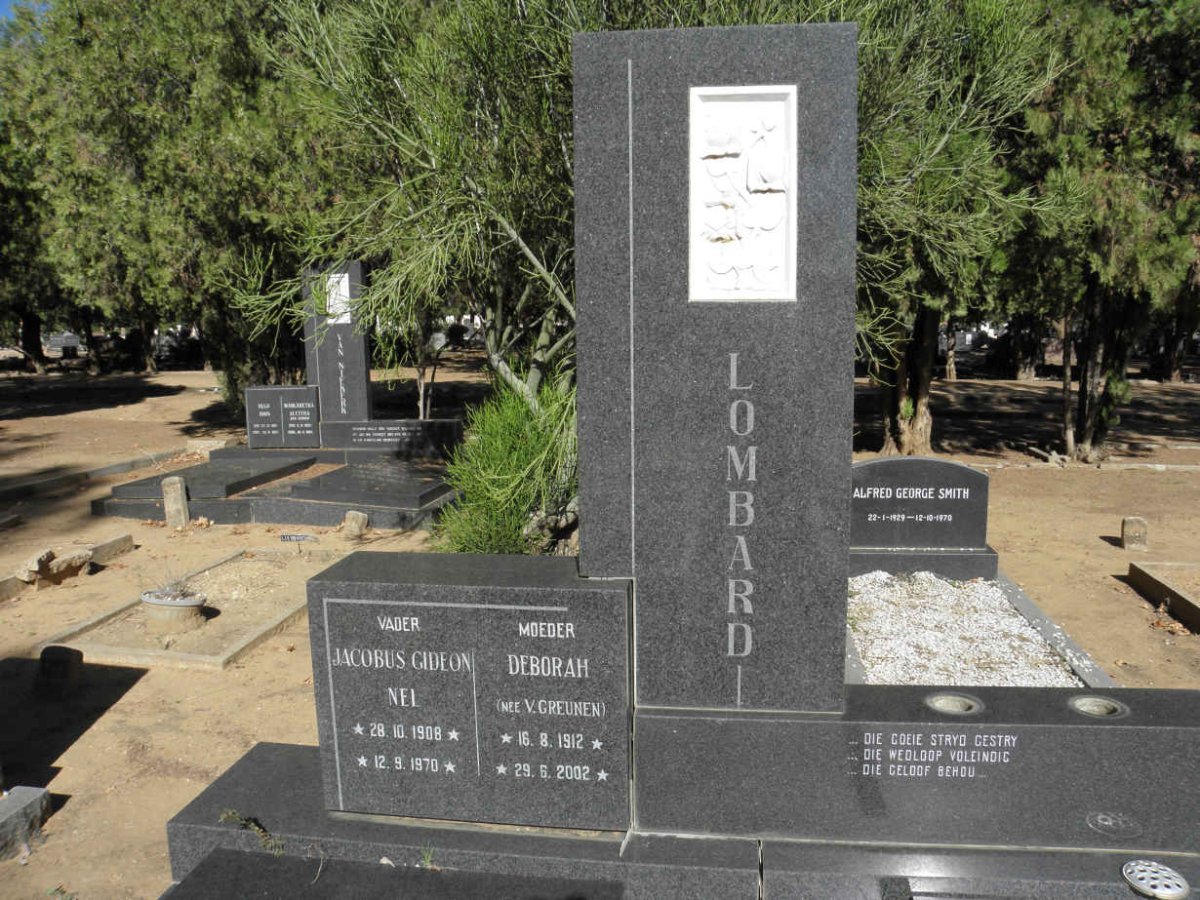 LOMBAARD Jacobus Gideon Nel 1908-1970 &amp; Deborah V. GREUNEN 1912-2002