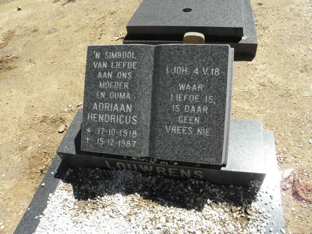 LOUWRENS Adriaan Hendricus 1918-1987