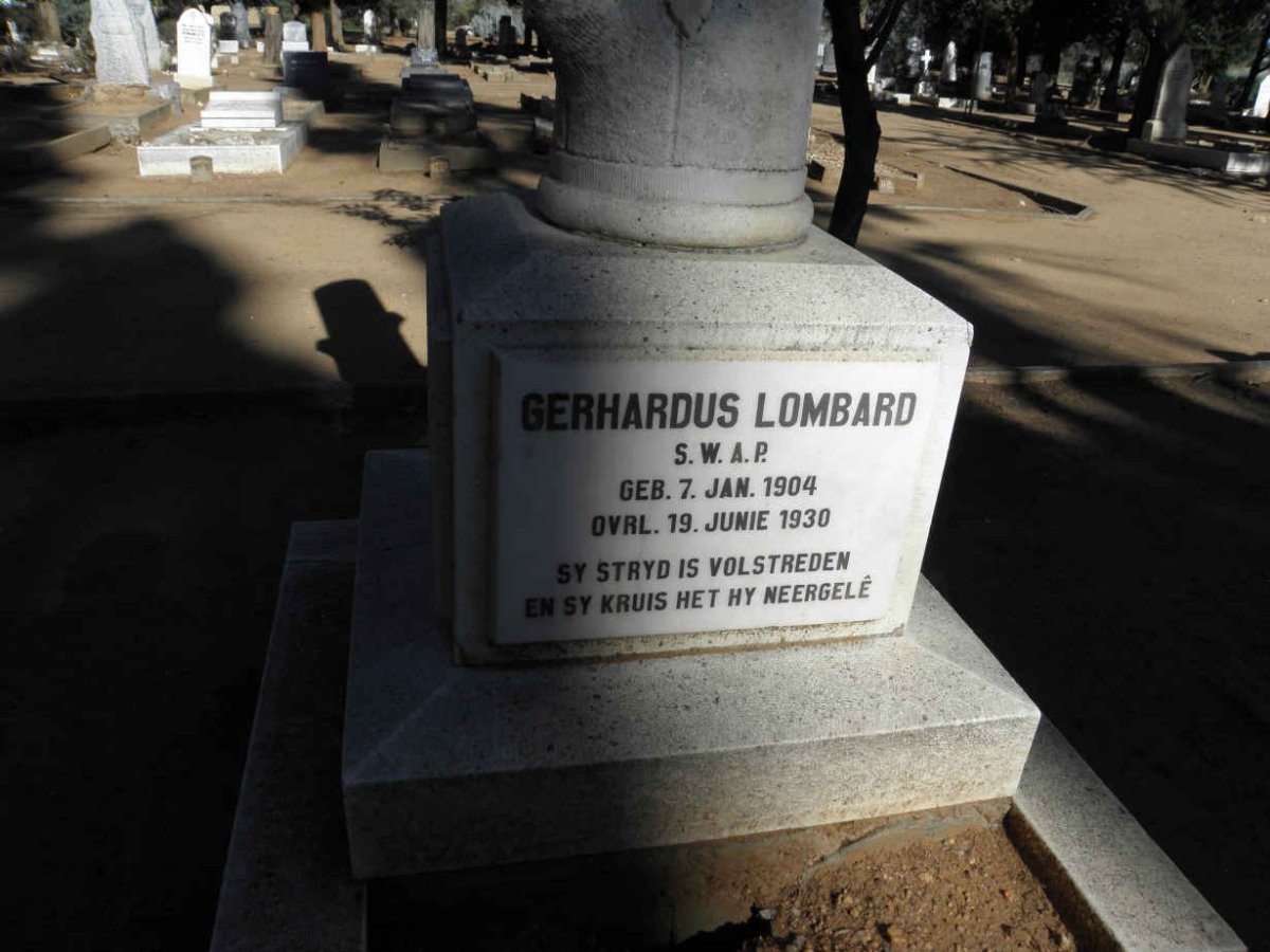LOMBARD Gerhardus 1904-1930