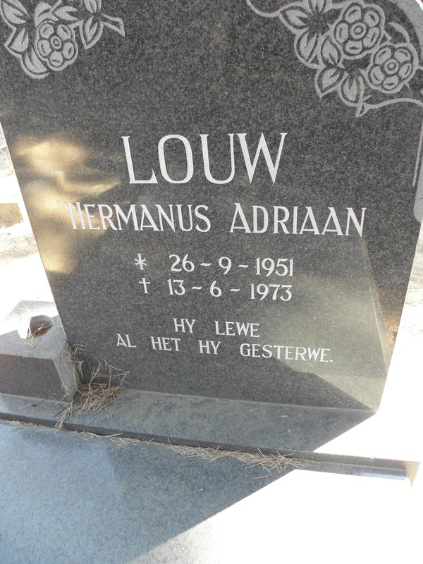 LOUW Hermanus Adriaan 1951-1973