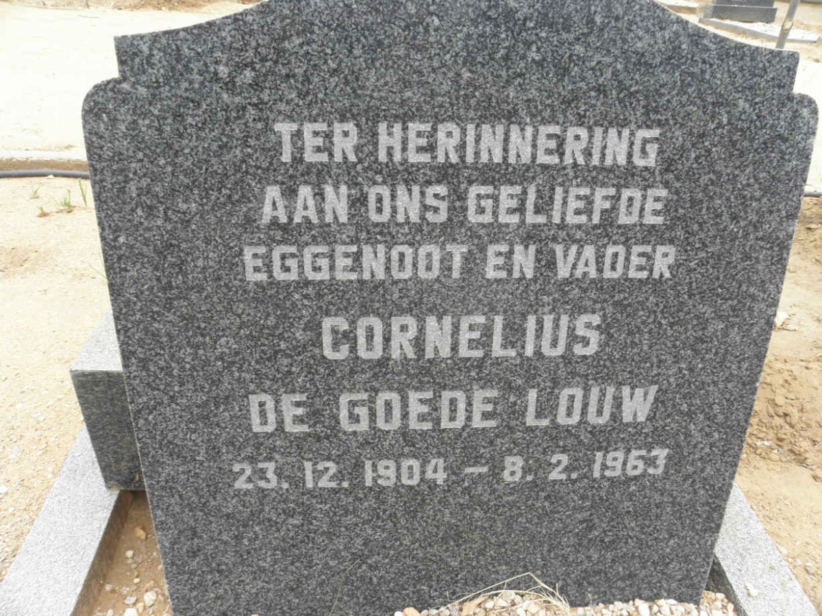 LOUW Cornelius De Goede 1904-1963
