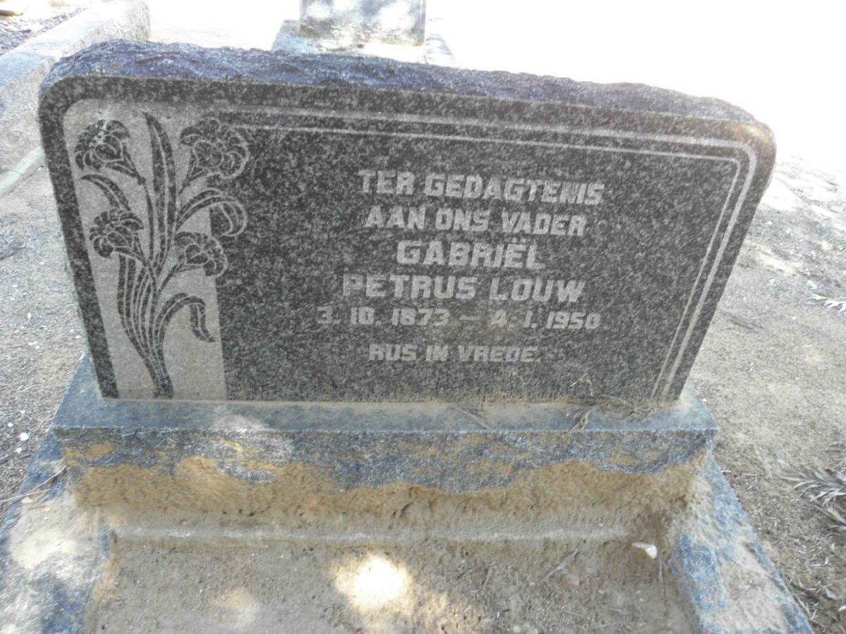 LOUW Gabriël Petrus 1873-1950
