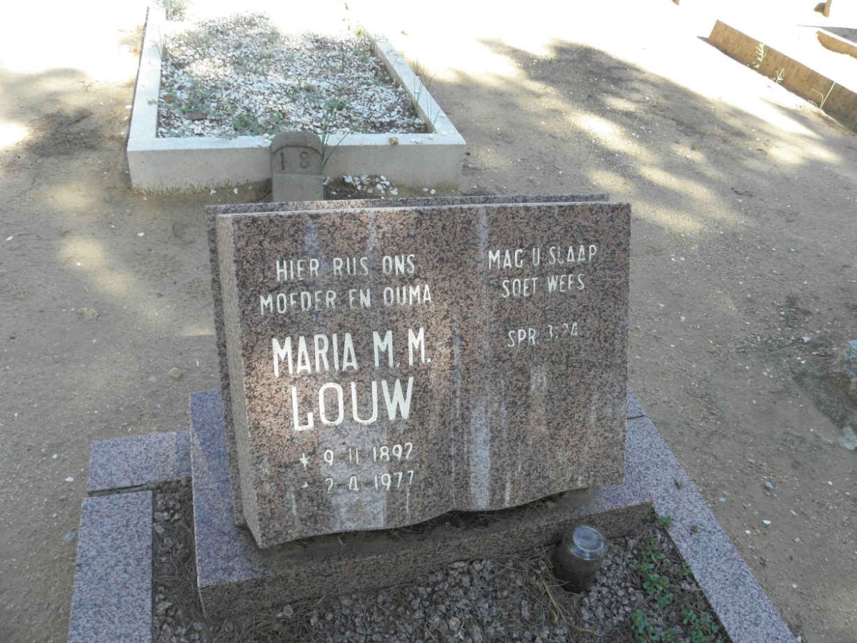 LOUW Maria M.M. 1892-1977