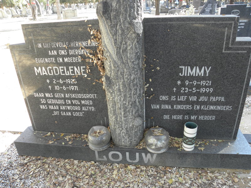 LOUW Jimmy 1921-1999 &amp; Magdelene 1925-1971