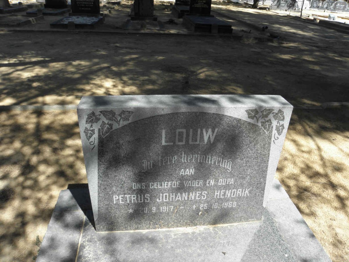 LOUW Petrus Johannes Hendrik 1917-1968