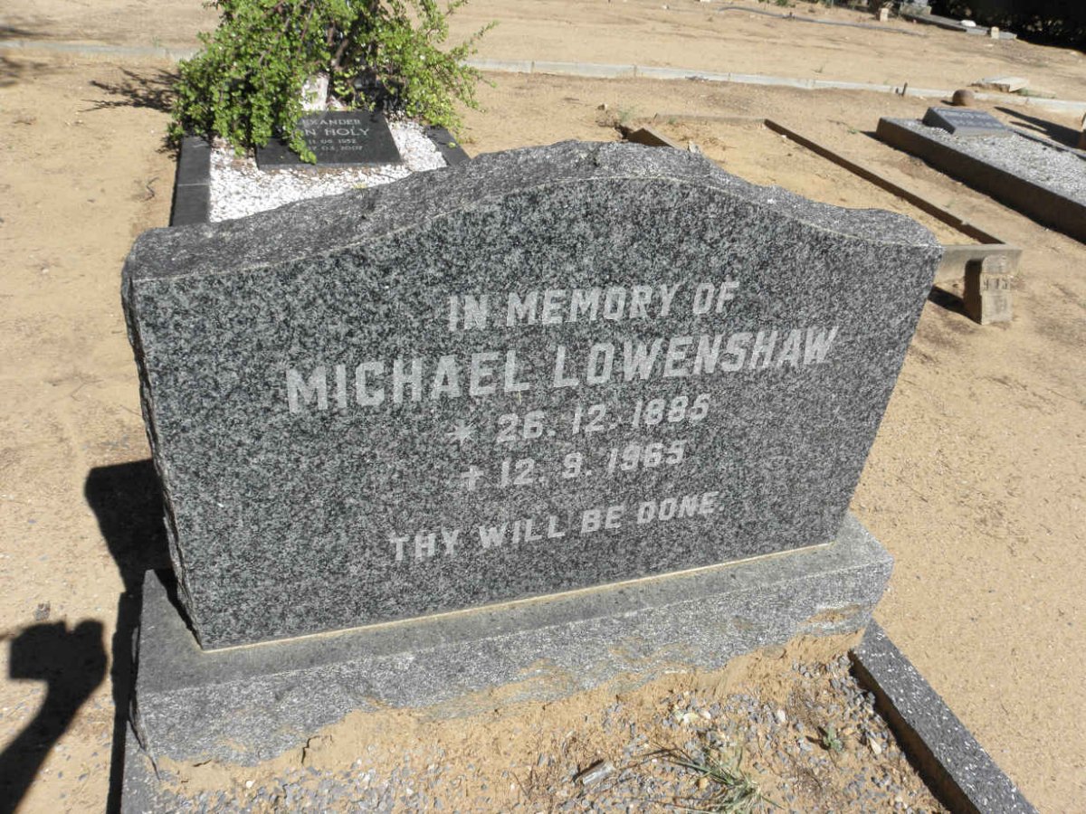 LOWENSHAW Michael 1885-1965