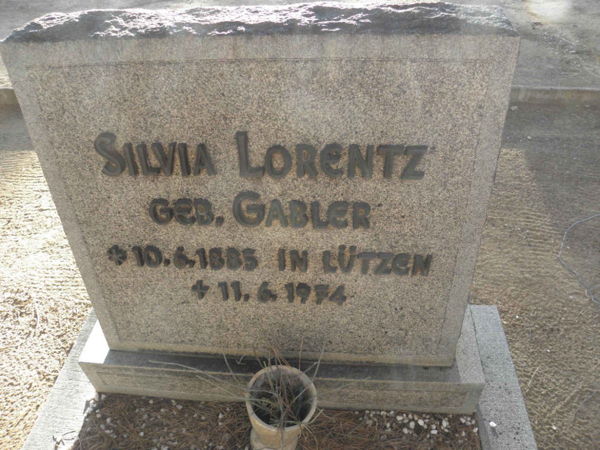 LORENTZ Silvia nee GABLER 1885-1974