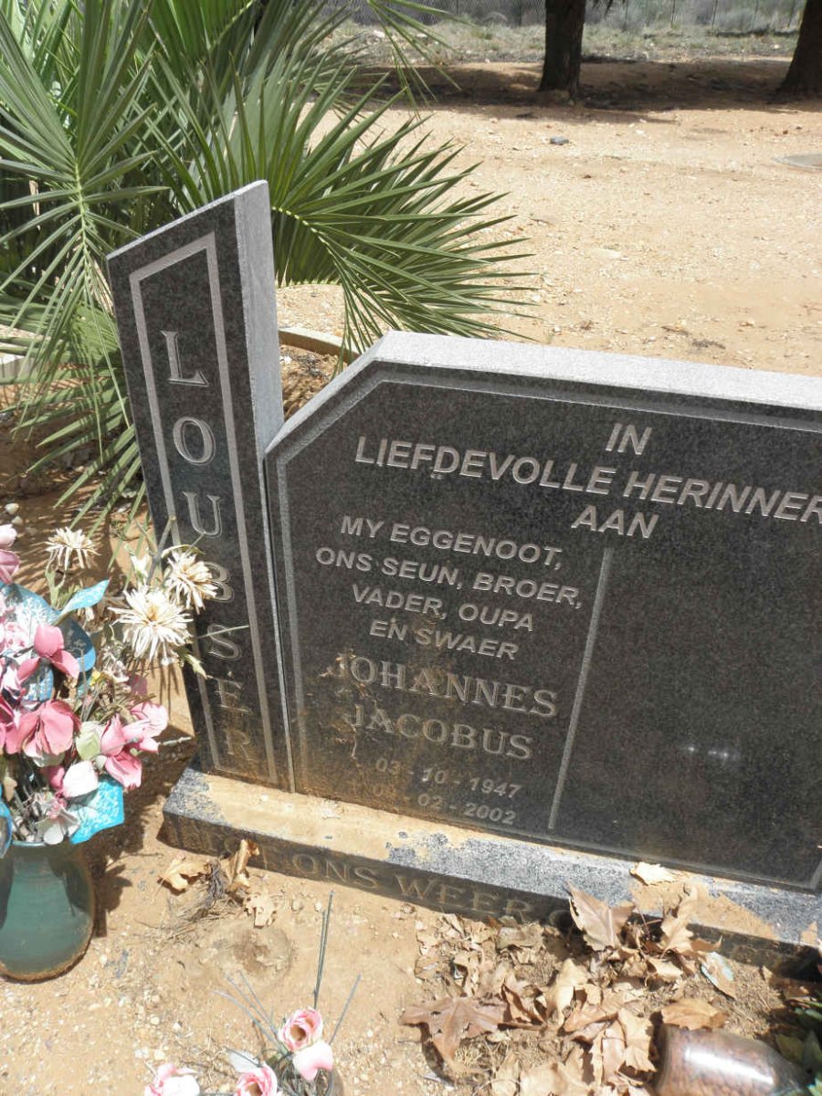 LOUBSER Johannes Jacobus 1947-2002