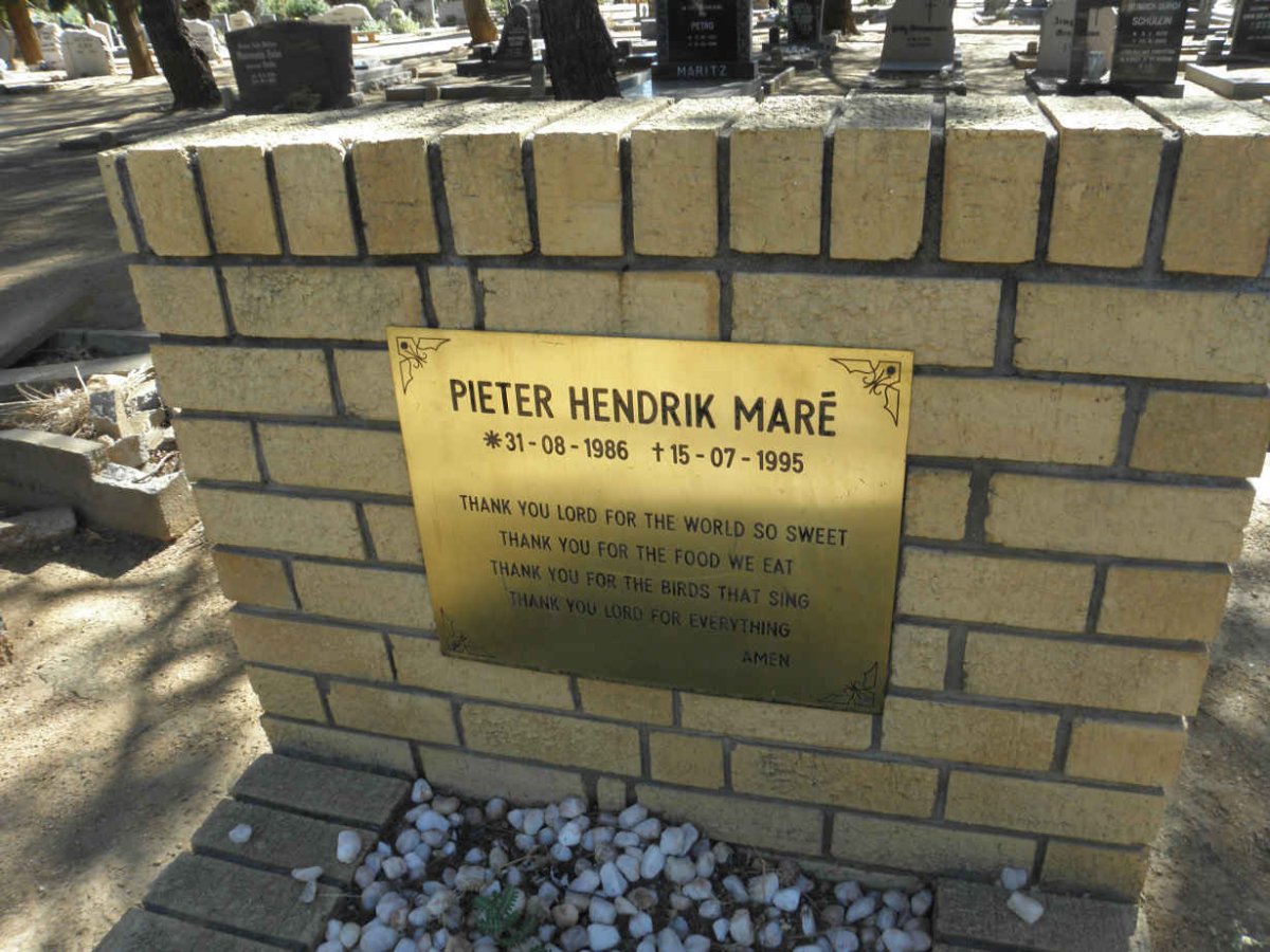 MARÉ Pieter Hendrik 1986-1995