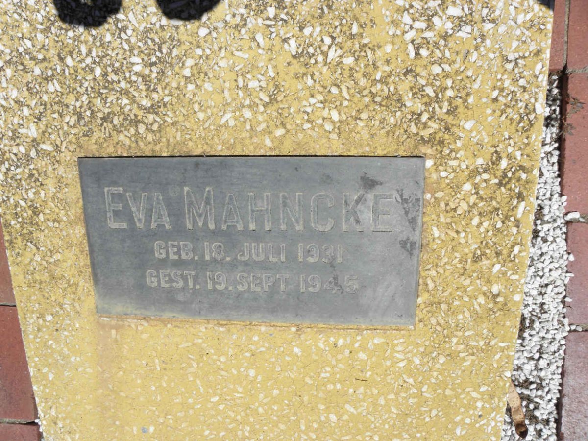 MAHNCKE Eva 1931-1945
