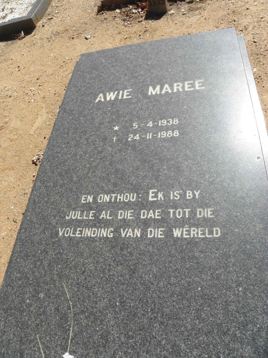 MAREE Awie 1938-1988