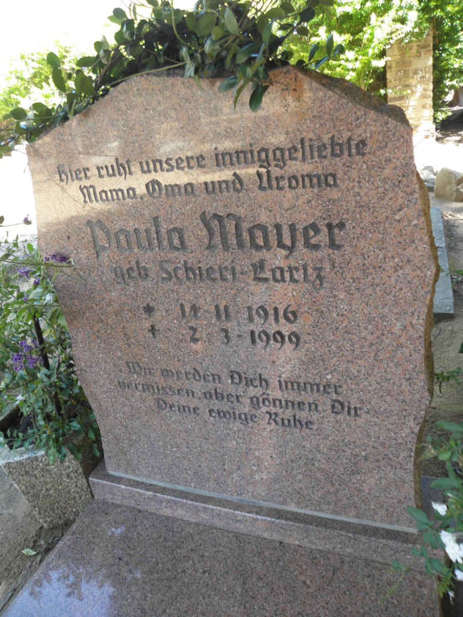 MAYER Paula nee SCHIERI-LARTZ 1916-1999