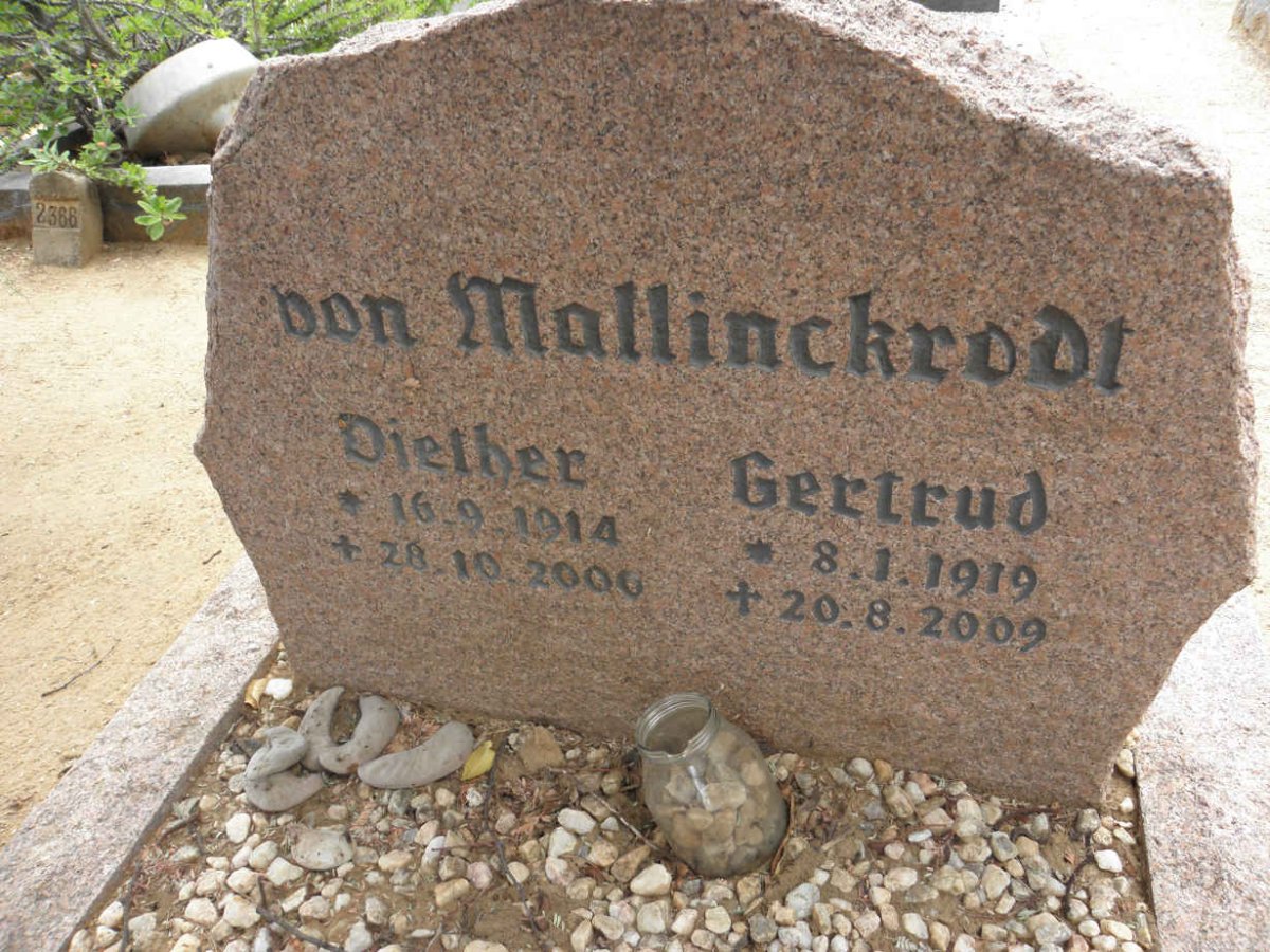 MALLINCKRODT Diether, von 1914-2006 &amp; Gertrud 1919-2009