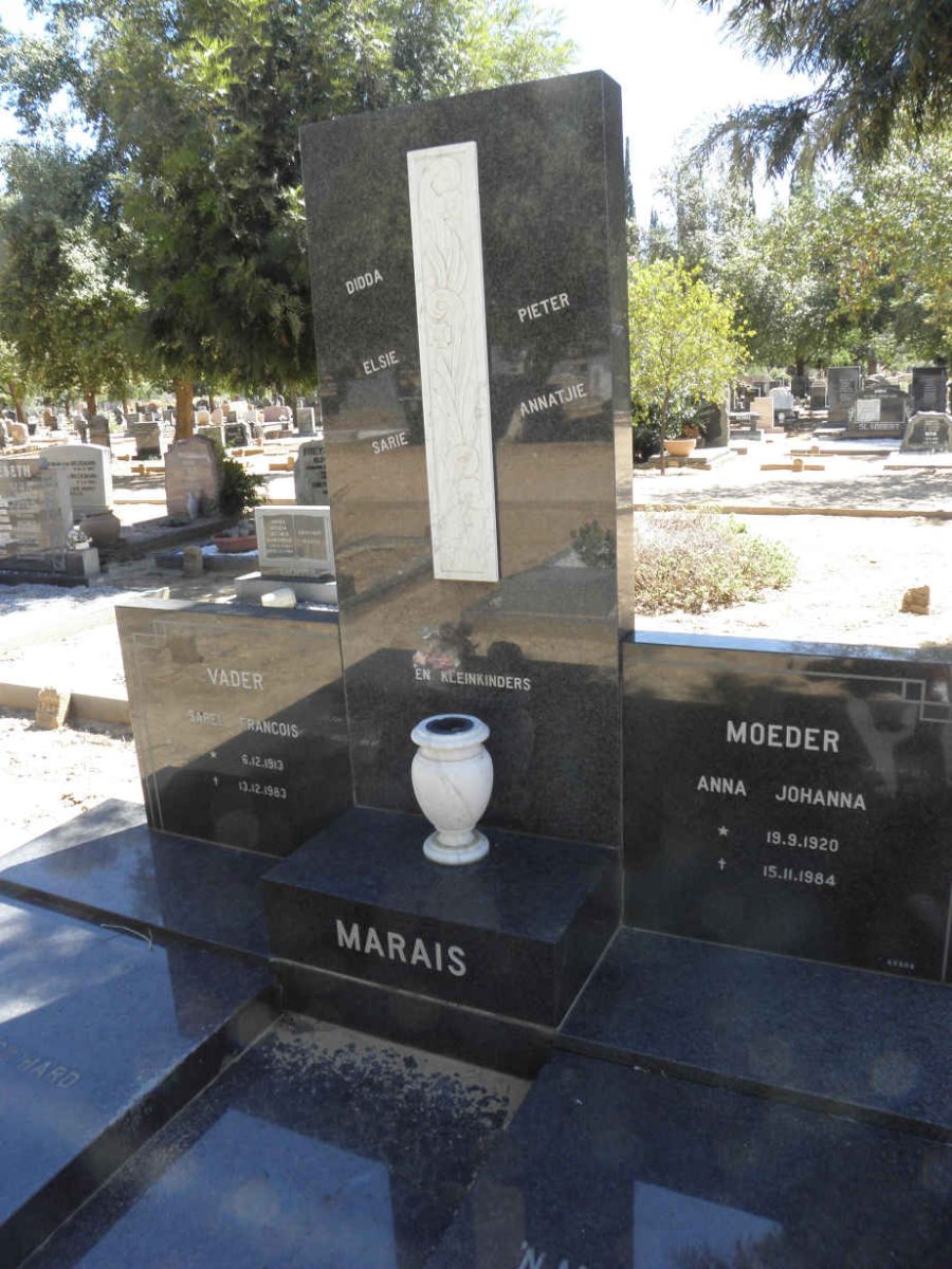 MARAIS Sarel Francois 1913-1983 &amp; Anna Johanna 1920-1984