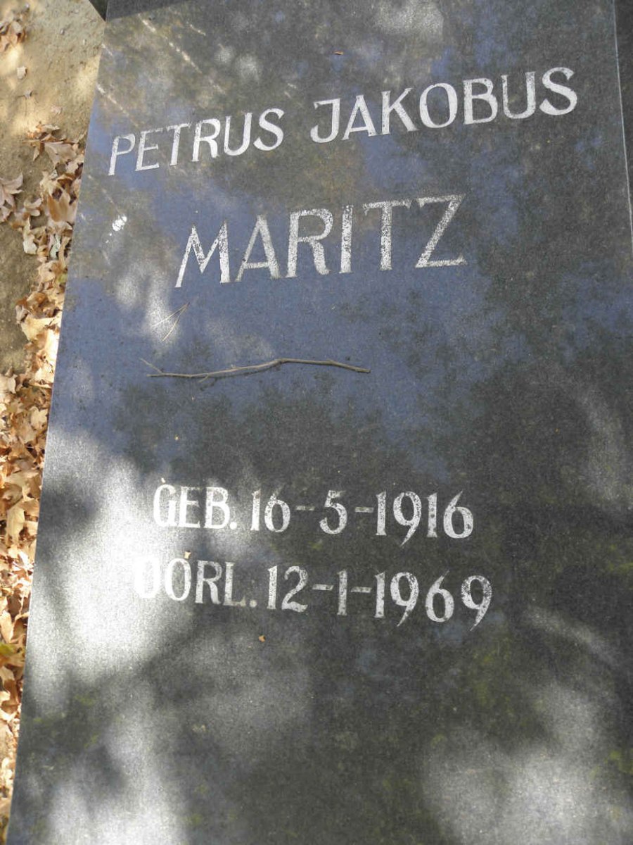 MARITZ Petrus Jakobus 1916-1969