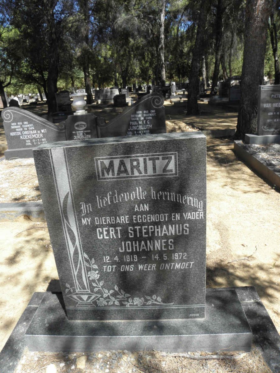 MARITZ Gert Stephanus Johannes 1919-1972