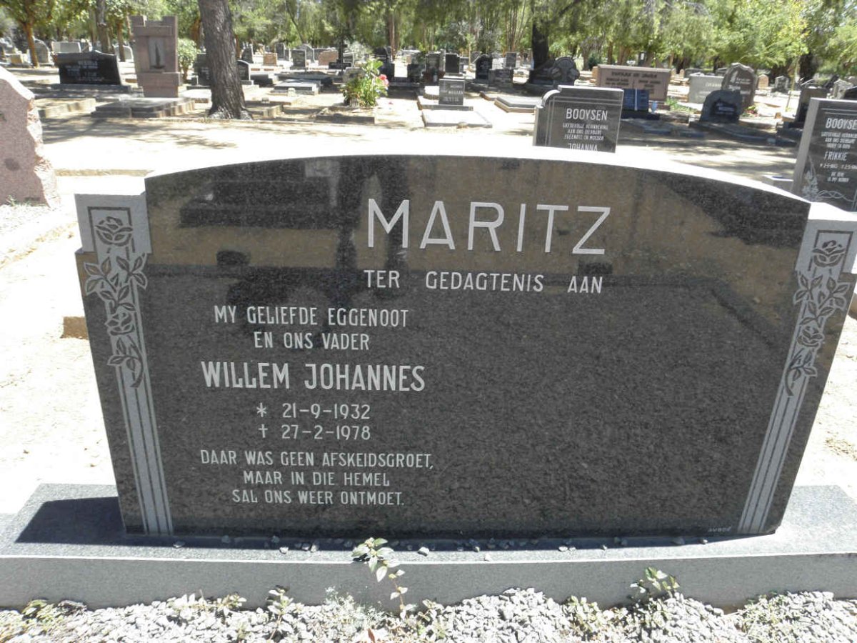 MARITZ Willem Johannes 1932-1978
