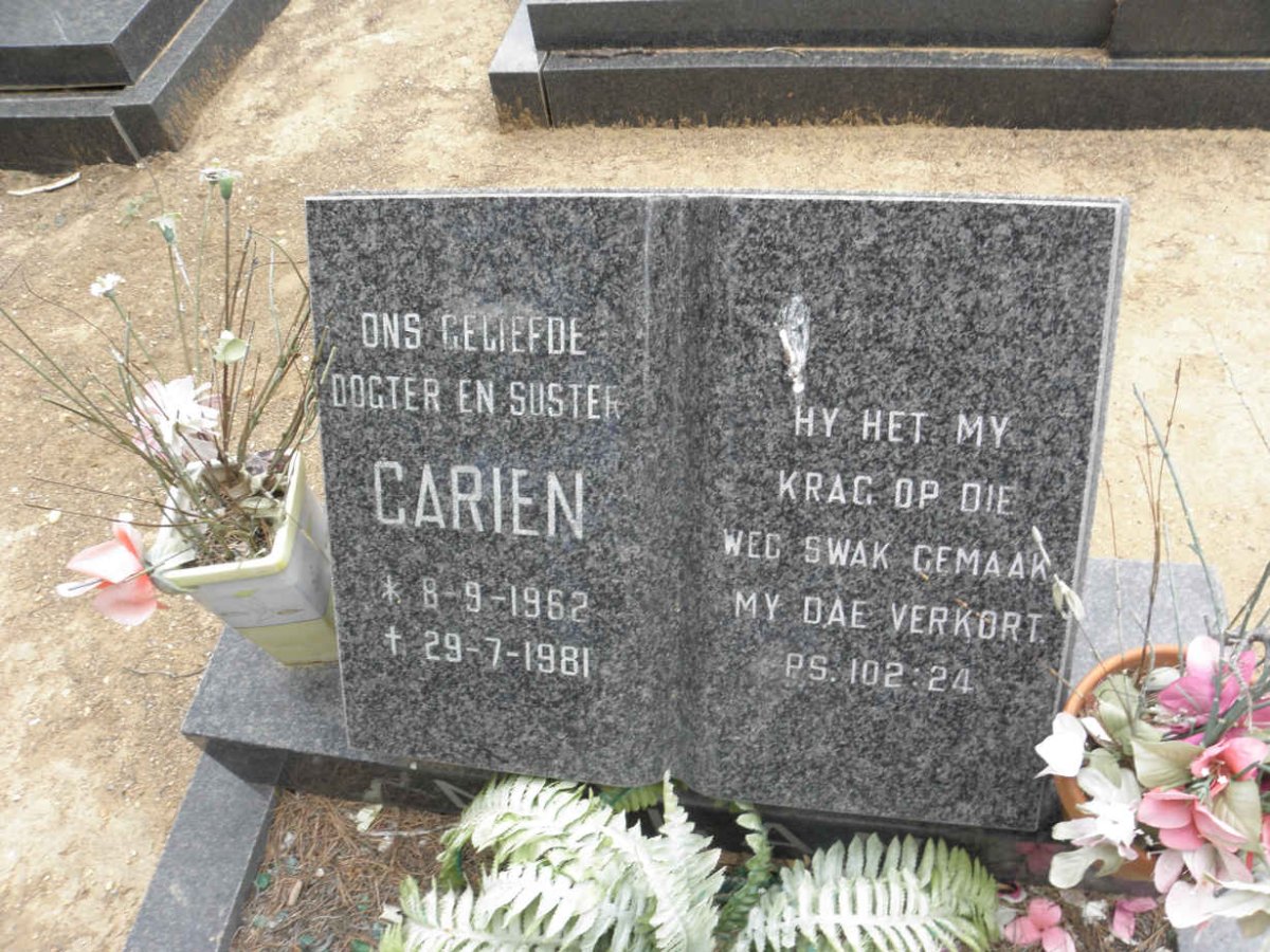 MALAN Carien 1962-1981