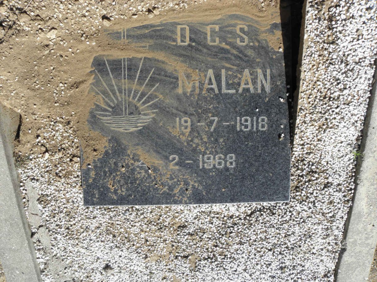 MALAN D.C.S. 1918-1968