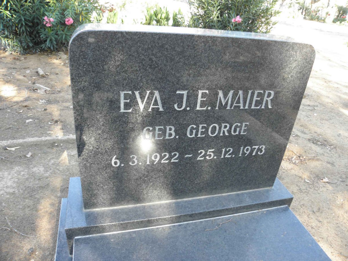 MAIER Eva J.E. nee GEORGE 1922-1973