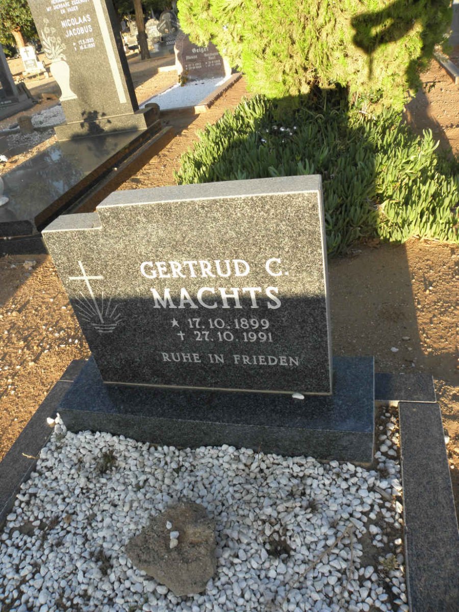 MACHTS Gertrud C. 1899-1991