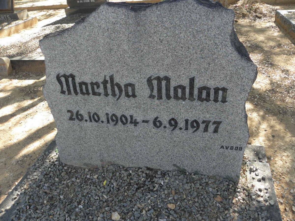 MALAN Martha 1904-1977