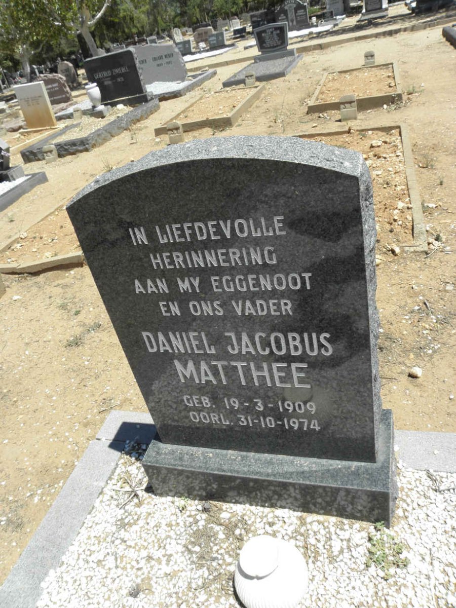 MATTHEE Daniel Jacobus 1909-1974