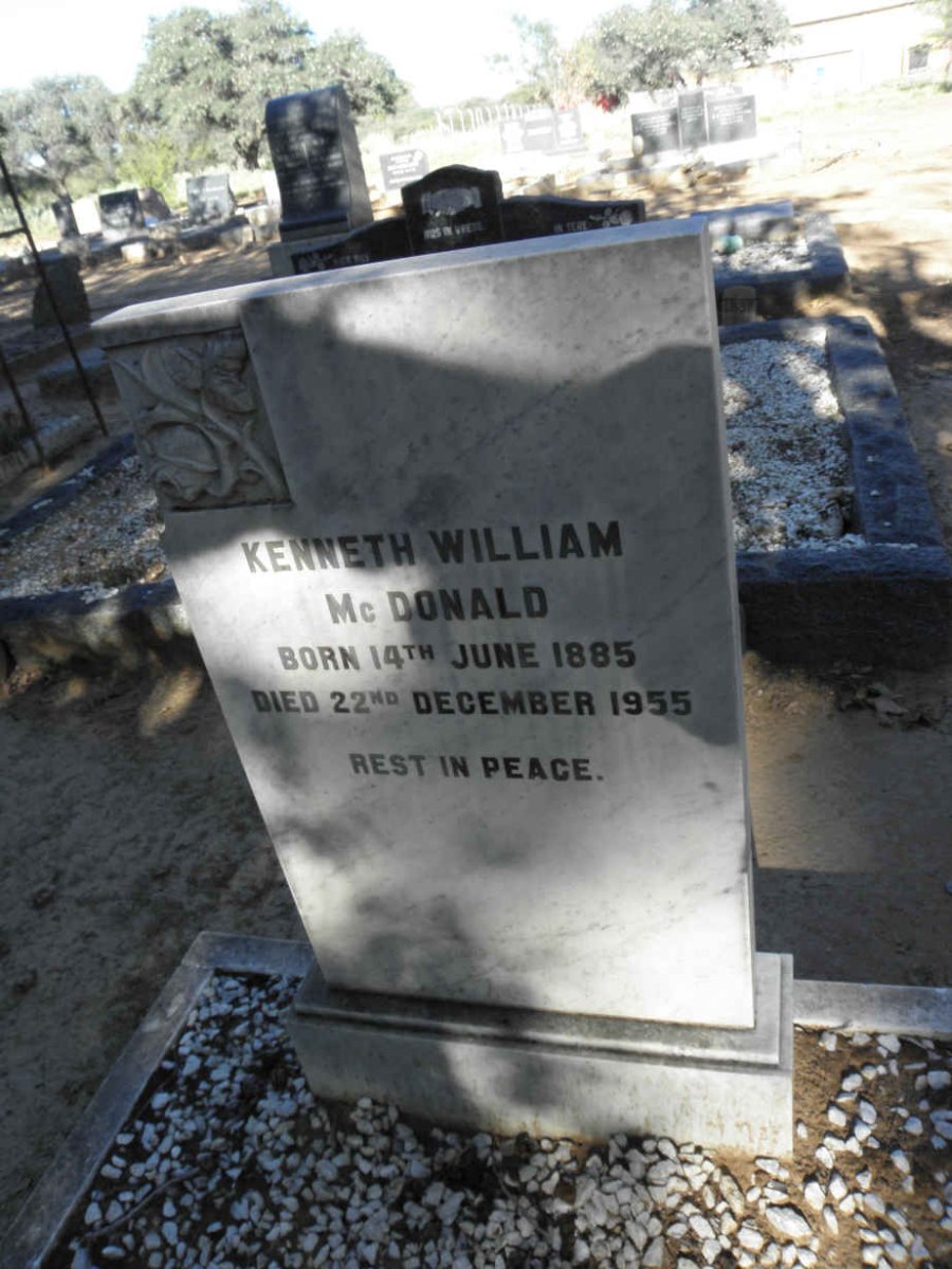 Mc DONALD Kenneth William 1885-1955 