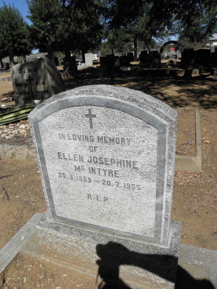 McINTYRE Ellen Josephine 1869-1955