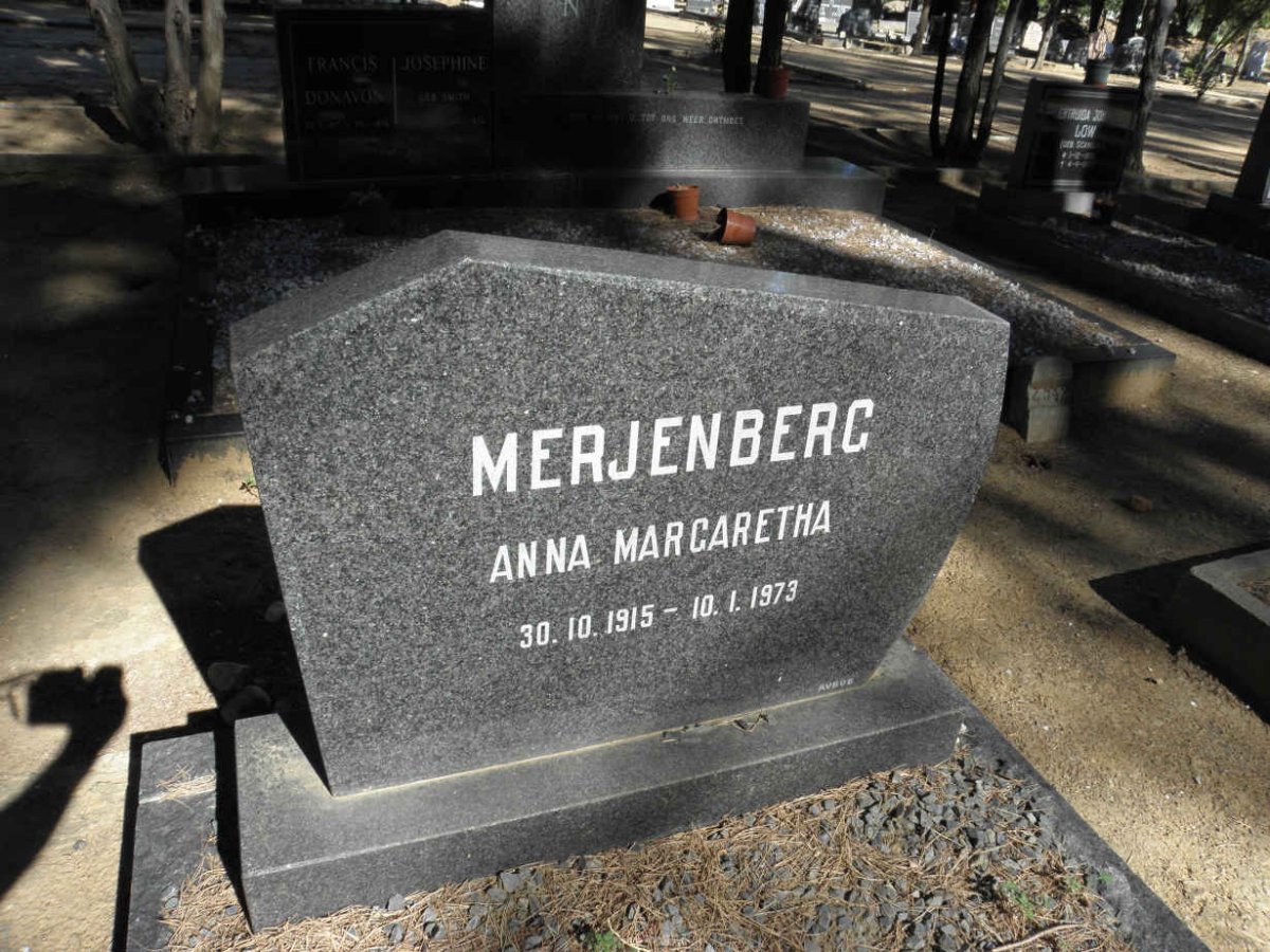 MERJENBERG Anna Margaretha 1915-1973