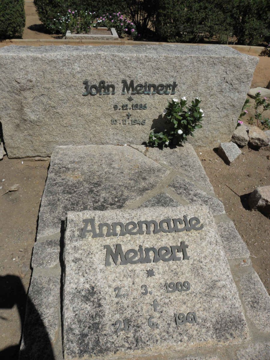 MEINERT John 1886-1946 &amp; Annemarie 1909-1961