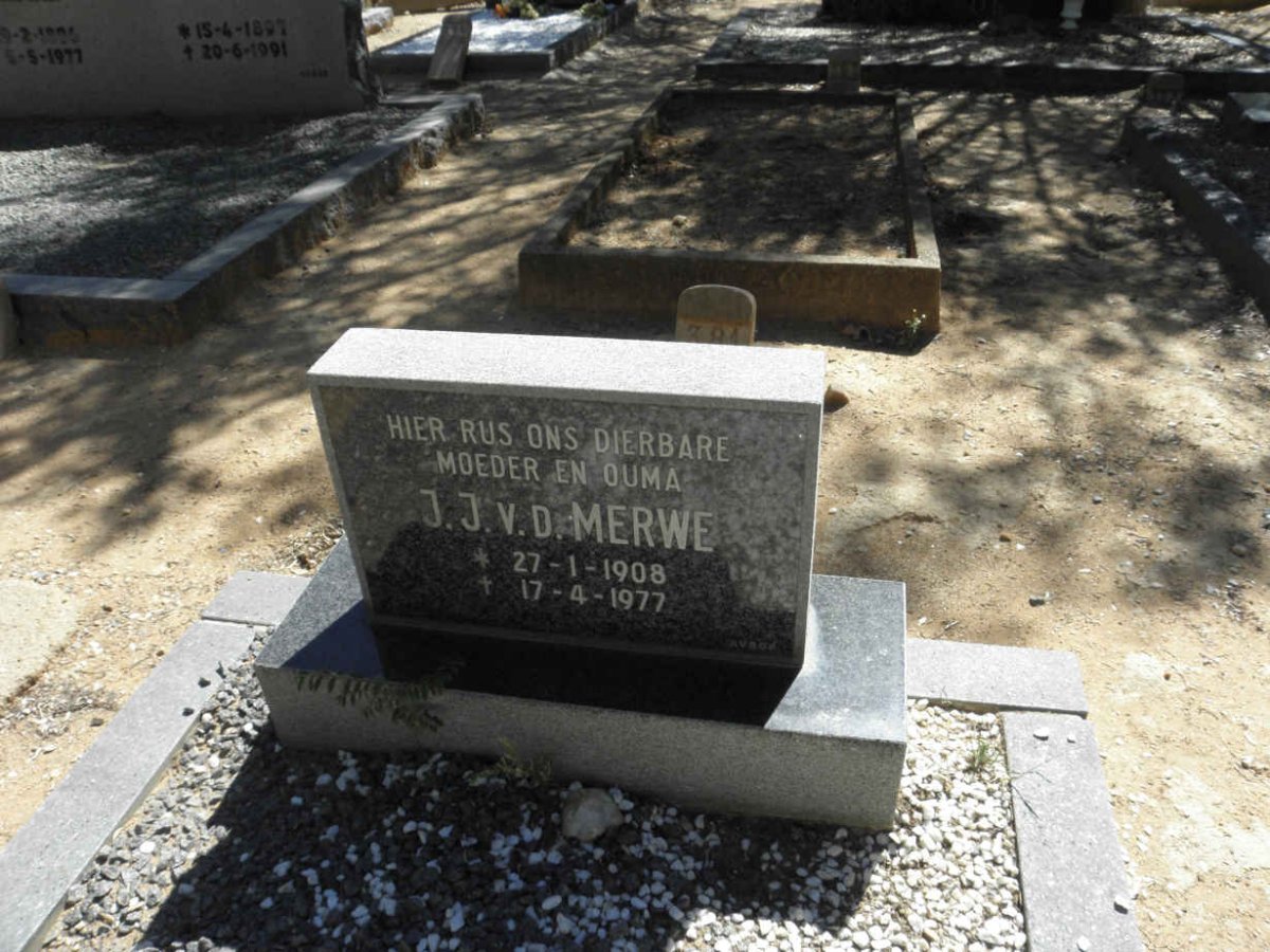 MERWE J.J., v.d. 1908-1977