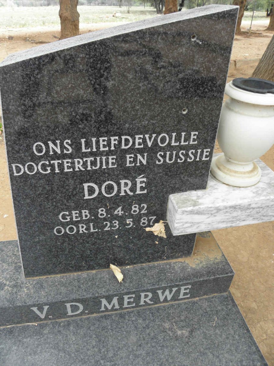 MERWE Dore, v.d. 1982-1987