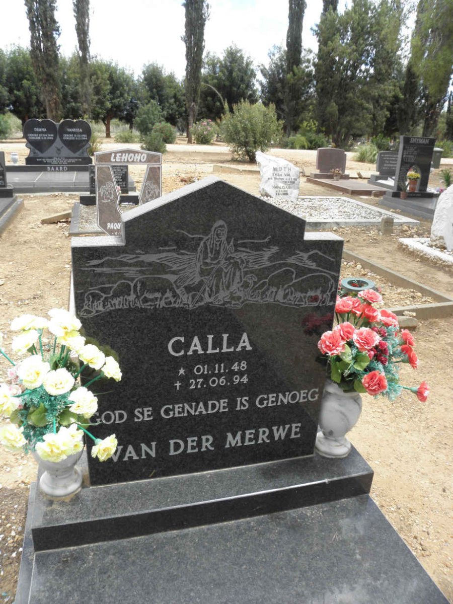 MERWE Calla, van der 1948-1994