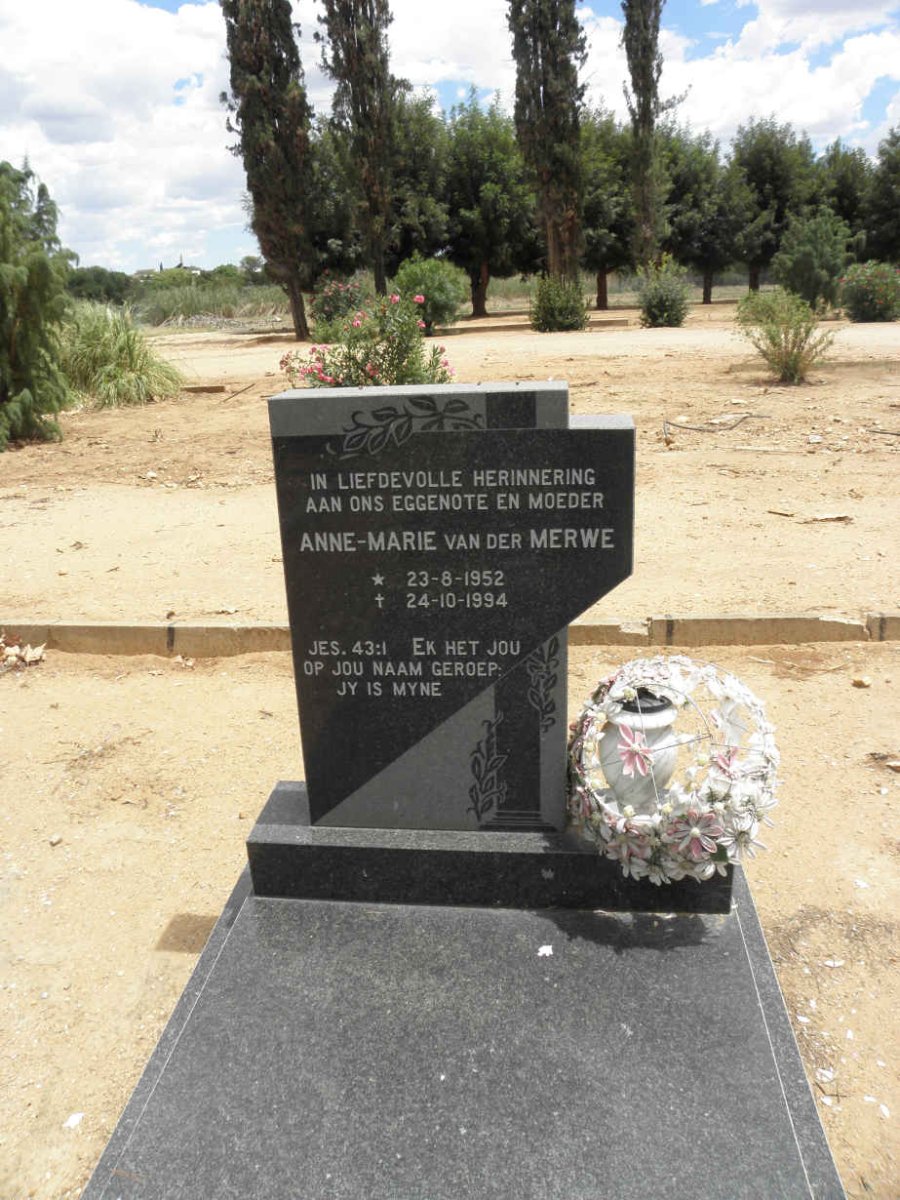 MERWE Anne-Marie, van der 1952-1994