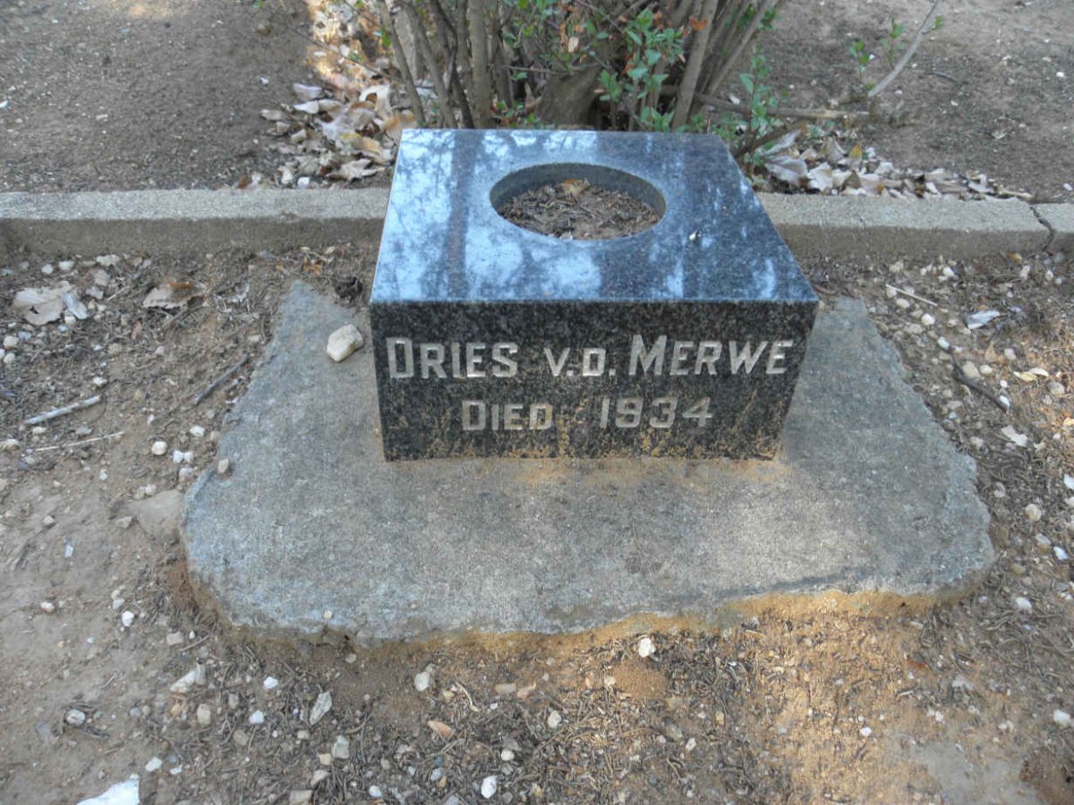 MERWE Dries, v.d. -1934