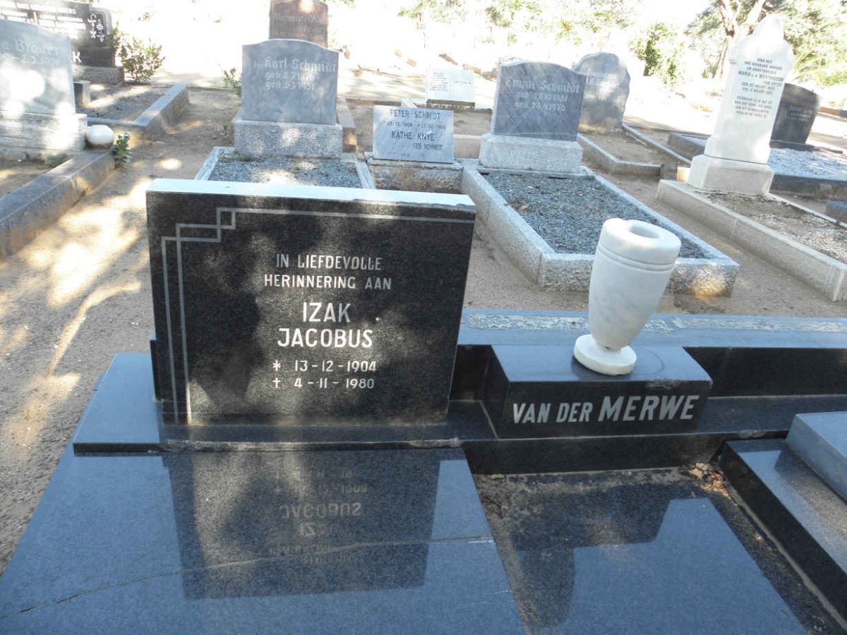 MERWE Izak Jacobus, van der 1904-1980
