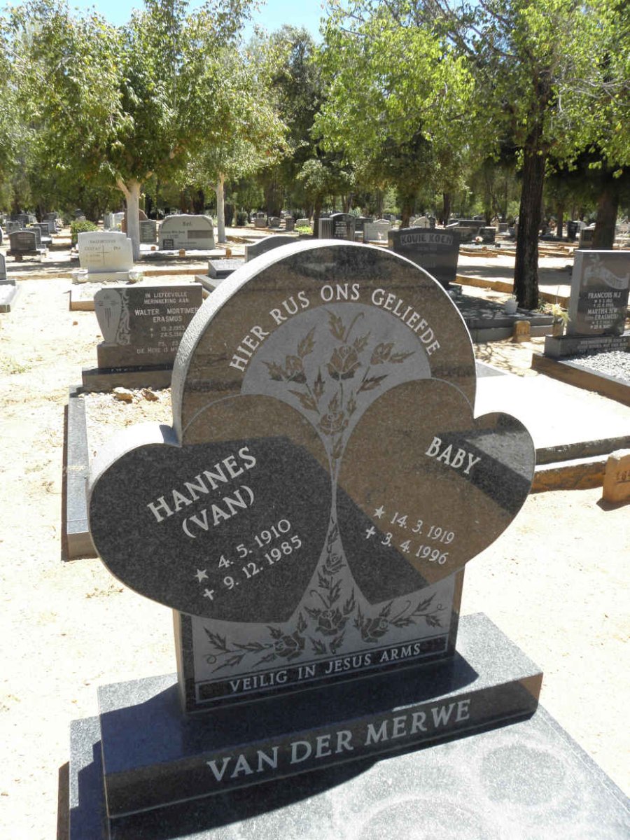 MERWE Hannes, van der 1910-1985 &amp; Baby 1919-1996