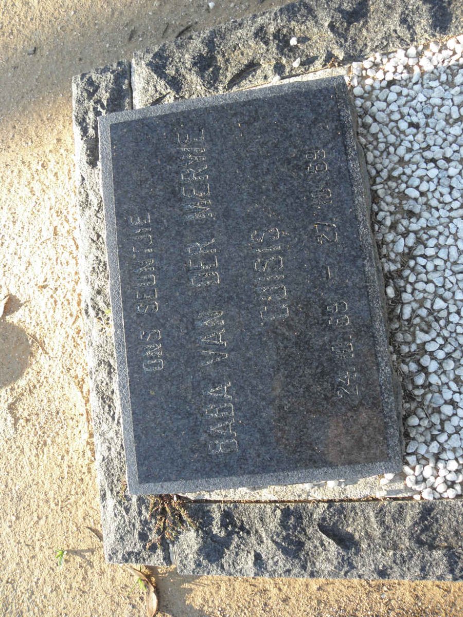 MERWE, van der 1969-1969