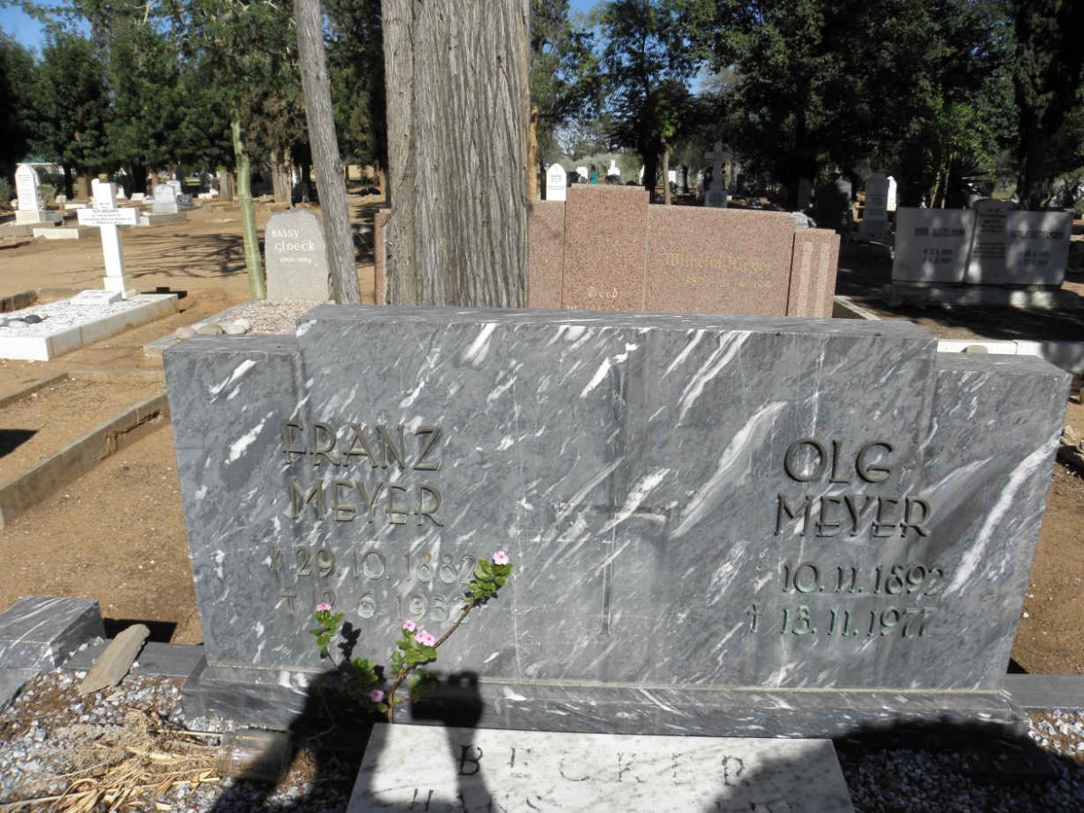 MEYER Franz 1882-1932 &amp; Olga 1892-1977