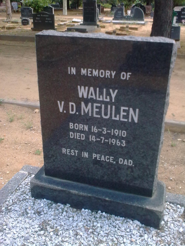 MEULEN Wally, v.d. 1910-1963