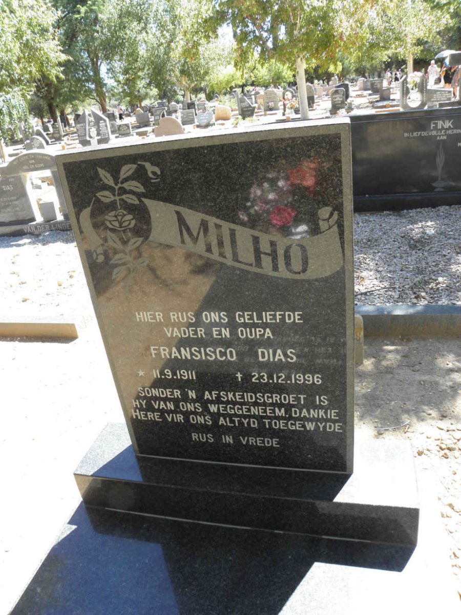 MILHO Fransisco Dias 1911-1996