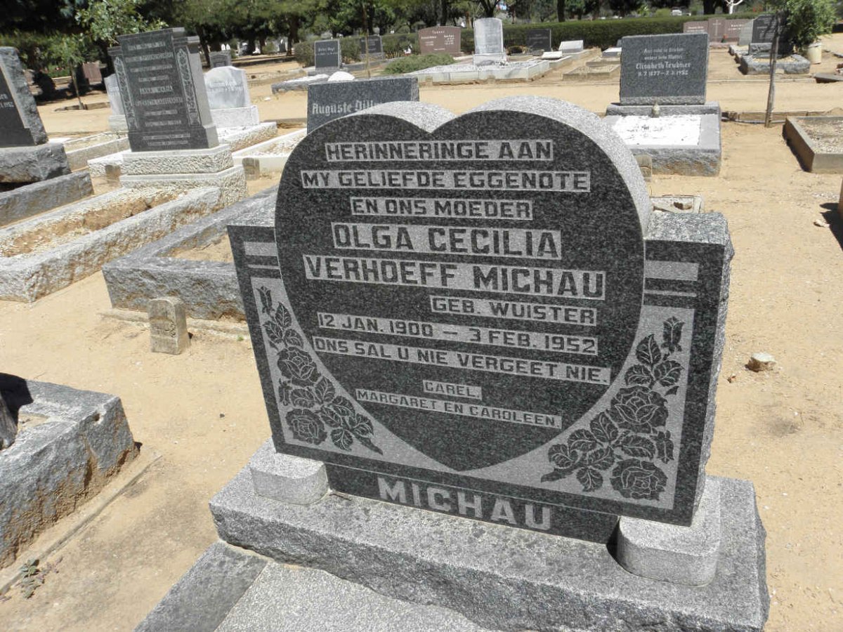 MICHAU Olga Cecilia Verhoeff nee WUISTER 1900-1952
