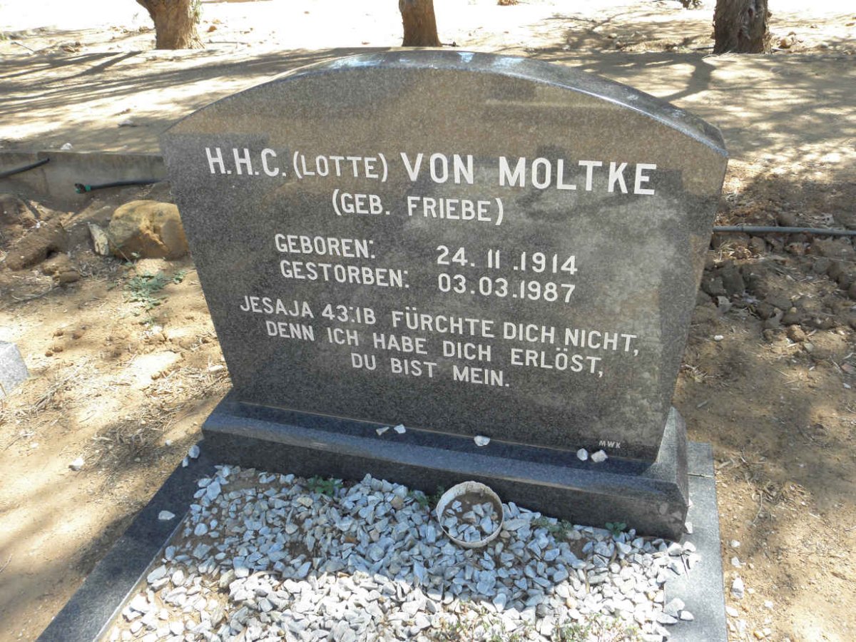 MOLTKE H.H.C., von nee FRIEBE 1914-1987 
