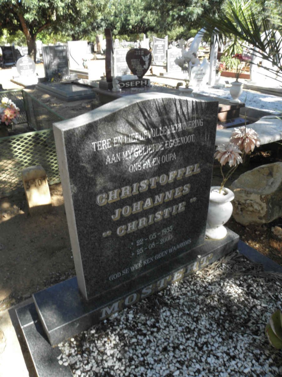 MOSTERT Christoffel Johannes 1935-2000