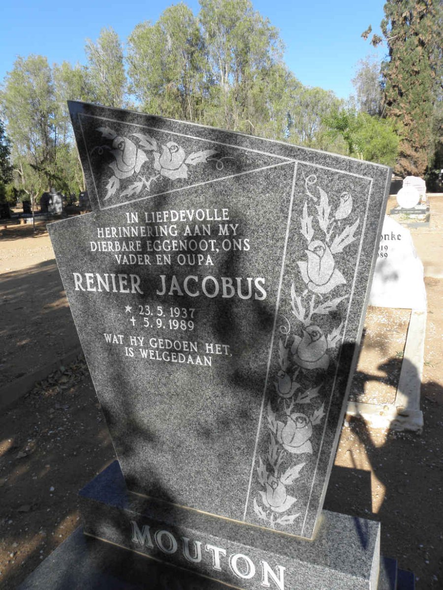 MOUTON Renier Jacobus 1937-1989