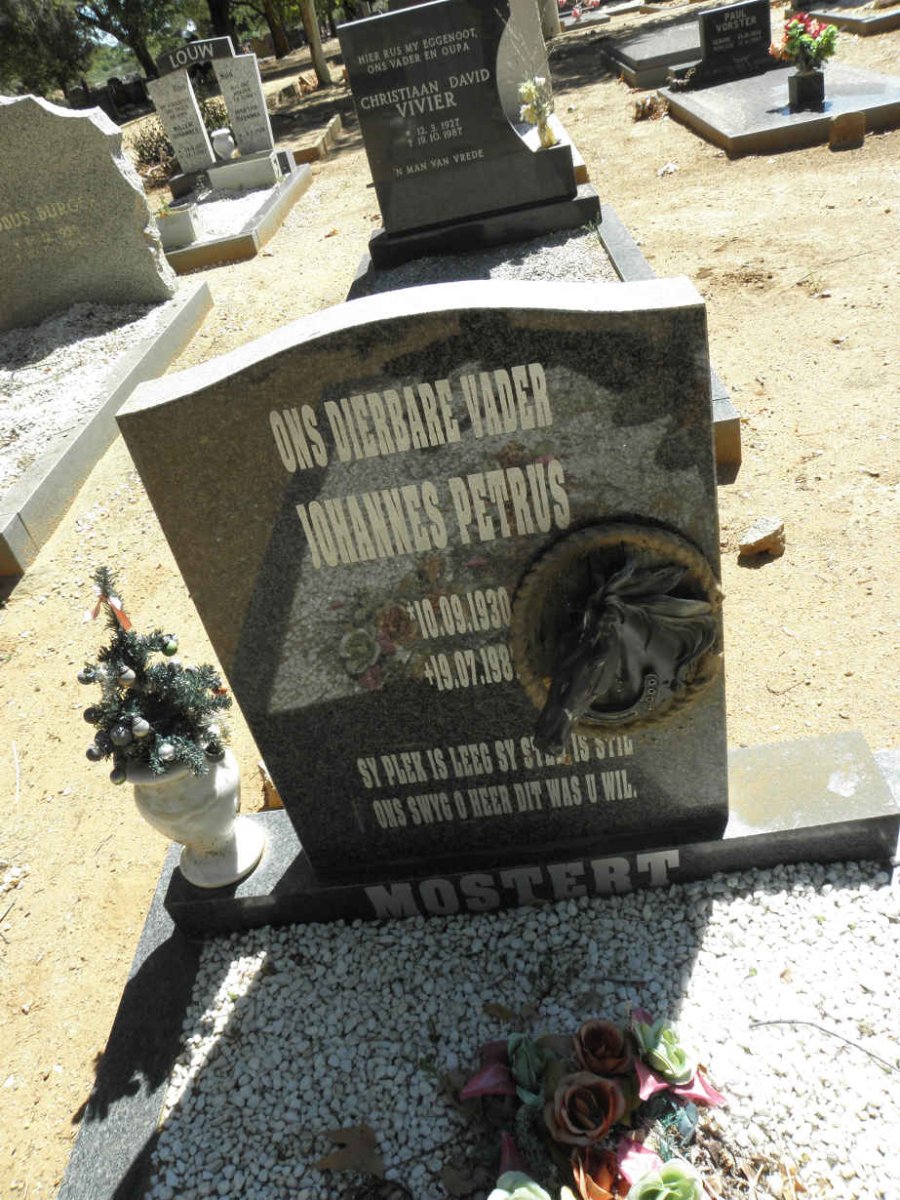 MOSTERT Johannes Petrus 1930-1987
