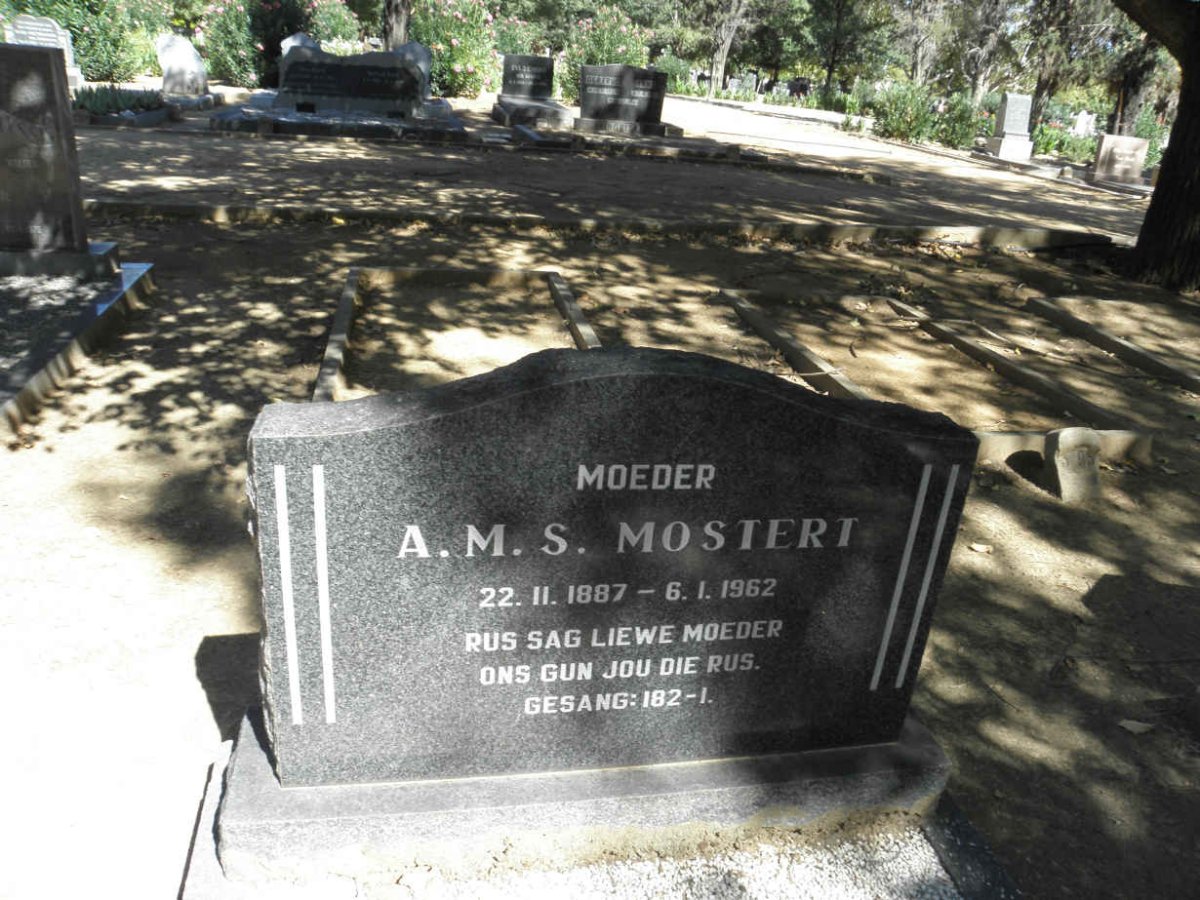 MOSTERT A.M.S. 1887-1962