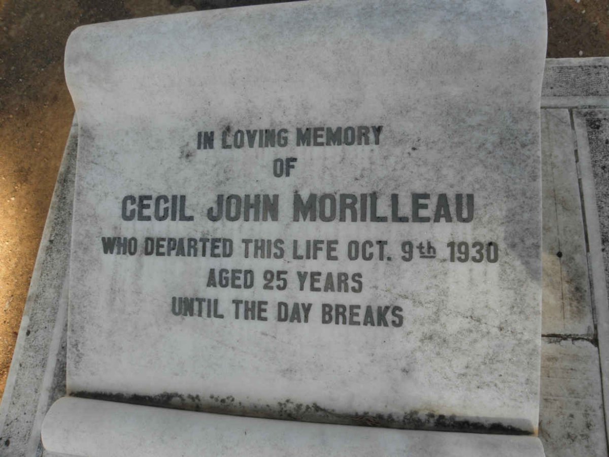 MORILLEAU Cecil John -1930